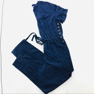 NWT CASLON short sleeve jumpsuits w/gold buttons